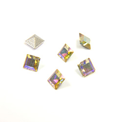 Preciosa Crystal Point Back Fancy Stone - Square 03MM CRYSTAL AB