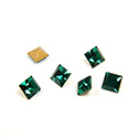 Swarovski Crystal Point Back Fancy Stone - Square 03MM EMERALD