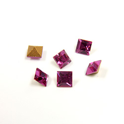 Preciosa Crystal Point Back Fancy Stone - Square 03MM FUCHSIA
