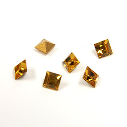 Preciosa Crystal Point Back Fancy Stone - Square 03MM TOPAZ