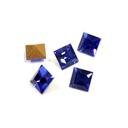 Preciosa Crystal Point Back Fancy Stone - Square 04MM SAPPHIRE