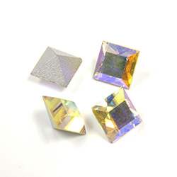 Preciosa Crystal Point Back Fancy Stone - Square 06MM CRYSTAL AB