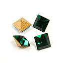 Preciosa Crystal Point Back Fancy Stone - Square 06MM EMERALD