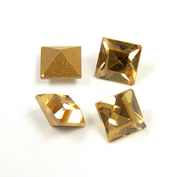 Preciosa Crystal Point Back Fancy Stone - Square 06MM LT COLORADO TOPAZ