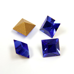 Preciosa Crystal Point Back Fancy Stone - Square 06MM SAPPHIRE