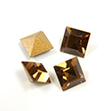 Preciosa Crystal Point Back Fancy Stone - Square 06MM SMOKE TOPAZ