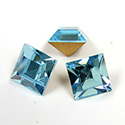 Preciosa Crystal Point Back Fancy Stone - Square 08MM AQUA BOHEMICA