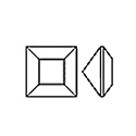 Preciosa Crystal Point Back Fancy Stone - Square 06MM WHITE OPAL