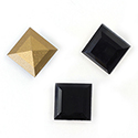 Preciosa Crystal Point Back Fancy Stone - Square 10MM JET