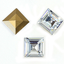 Preciosa Crystal Point Back Fancy Stone - Square 12MM CRYSTAL