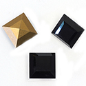 Preciosa Crystal Point Back Fancy Stone - Square 12MM JET