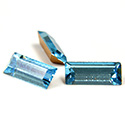 Preciosa Crystal Point Back Fancy Stone - Baguette 07x3MM AQUA BOHEMICA