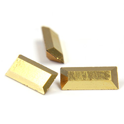 Preciosa Crystal Point Back Fancy Stone - Baguette 07x3MM AURUM