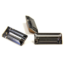 Preciosa Crystal Point Back Fancy Stone - Baguette 07x3MM GRAPHITE