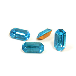 Preciosa Crystal Point Back Fancy Stone - Cushion Octagon 08x4MM AQUA BOHEMICA