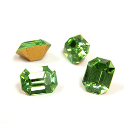 Preciosa Crystal Point Back Fancy Stone - Cushion Octagon 08x6MM PERIDOT