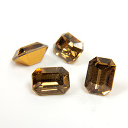 Preciosa Crystal Point Back Fancy Stone - Cushion Octagon 08x6MM SMOKE TOPAZ
