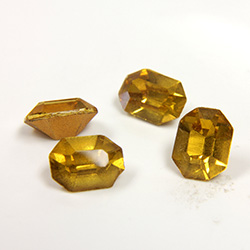 Preciosa Crystal Point Back Fancy Stone - Cushion Octagon 08x6MM TOPAZ