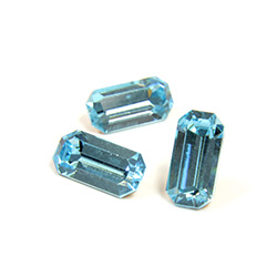 Preciosa Crystal Point Back Fancy Stone - Cushion Octagon 10x5MM AQUA BOHEMICA