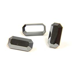Preciosa Crystal Point Back Fancy Stone - Cushion Octagon 10x5MM HEMATITE