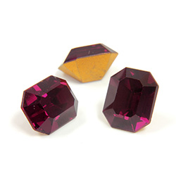 Preciosa Crystal Point Back Fancy Stone - Cushion Octagon 10x8MM AMETHYST