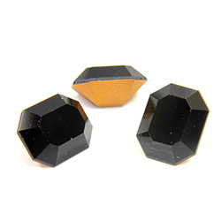 Preciosa Crystal Point Back Fancy Stone - Cushion Octagon 10x8MM JET