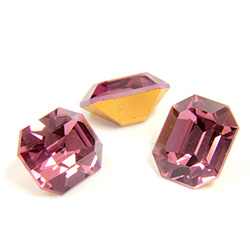 Preciosa Crystal Point Back Fancy Stone - Cushion Octagon 10x8MM LT AMETHYST