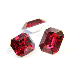 Preciosa Crystal Point Back Fancy Stone - Cushion Octagon 10x8MM ORIENTAL RUBY