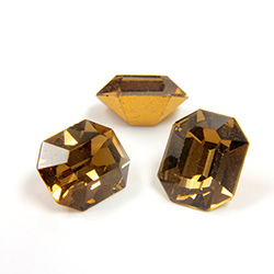 Preciosa Crystal Point Back Fancy Stone - Cushion Octagon 10x8MM SMOKE TOPAZ