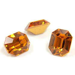 Preciosa Crystal Point Back Fancy Stone - Cushion Octagon 10x8MM TOPAZ
