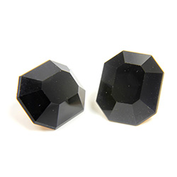 Preciosa Crystal Point Back Fancy Stone - Cushion Octagon 12x10MM JET