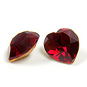 Preciosa Crystal Point Back Fancy Stone - Heart 08.8x8MM SIAM RUBY