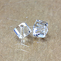 Preciosa Crystal Bead Diagonal Hole - Square 06MM CRYSTAL