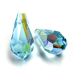 Preciosa Crystal Pendant - Pear 984 18x9MM AQUA BOHEMICA AB