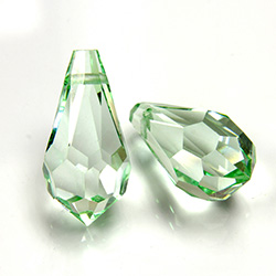 Preciosa Crystal Pendant - Pear 984 18x9MM LT GREEN