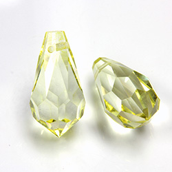 Preciosa Crystal Pendant - Pear 984 18x9MM MEDIUM YELLOW
