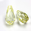 Preciosa Crystal Pendant - Pear 984 18x9MM MEDIUM YELLOW
