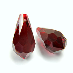 Preciosa Crystal Pendant - Pear 984 18x9MM SIAM RUBY
