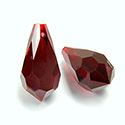 Preciosa Crystal Pendant - Pear 984 18x9MM SIAM RUBY