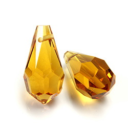 Preciosa Crystal Pendant - Pear 984 18x9MM TOPAZ