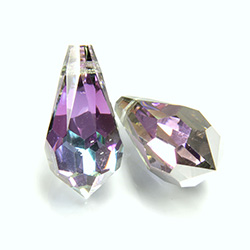 Preciosa Crystal Pendant - Pear 984 18x9MM VITRAIL LIGHT