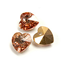 Preciosa Crystal Pendant - Heart 10.3/10 CAPRI GOLD