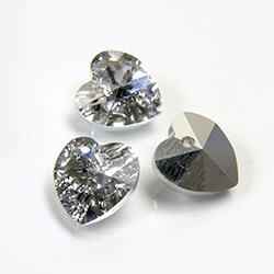 Preciosa Crystal Pendant - Heart 10.3/10 COMET ARGENT LIGHT