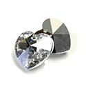 Preciosa Crystal Pendant - Heart 14.4x14MM COMET ARGENT LIGHT