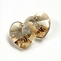 Preciosa Crystal Pendant - Heart 14.4x14MM HONEY
