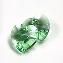 Preciosa Crystal Pendant - Heart 14.4x14MM LT GREEN
