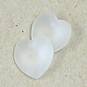 Preciosa Crystal Pendant - Heart 14.4x14MM MATTE CRYSTAL