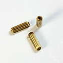 Brass Corrugated Bead - Standard Tube 12x4MM RAW Unplated