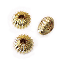 Brass Corrugated Bead - Standard Rondelle 12x6MM RAW
