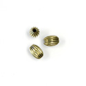 Brass Corrugated Bead - Oval Tube 07x5MM RAW, Lead Safe